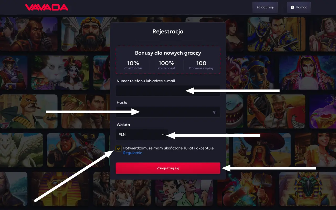 vavada register